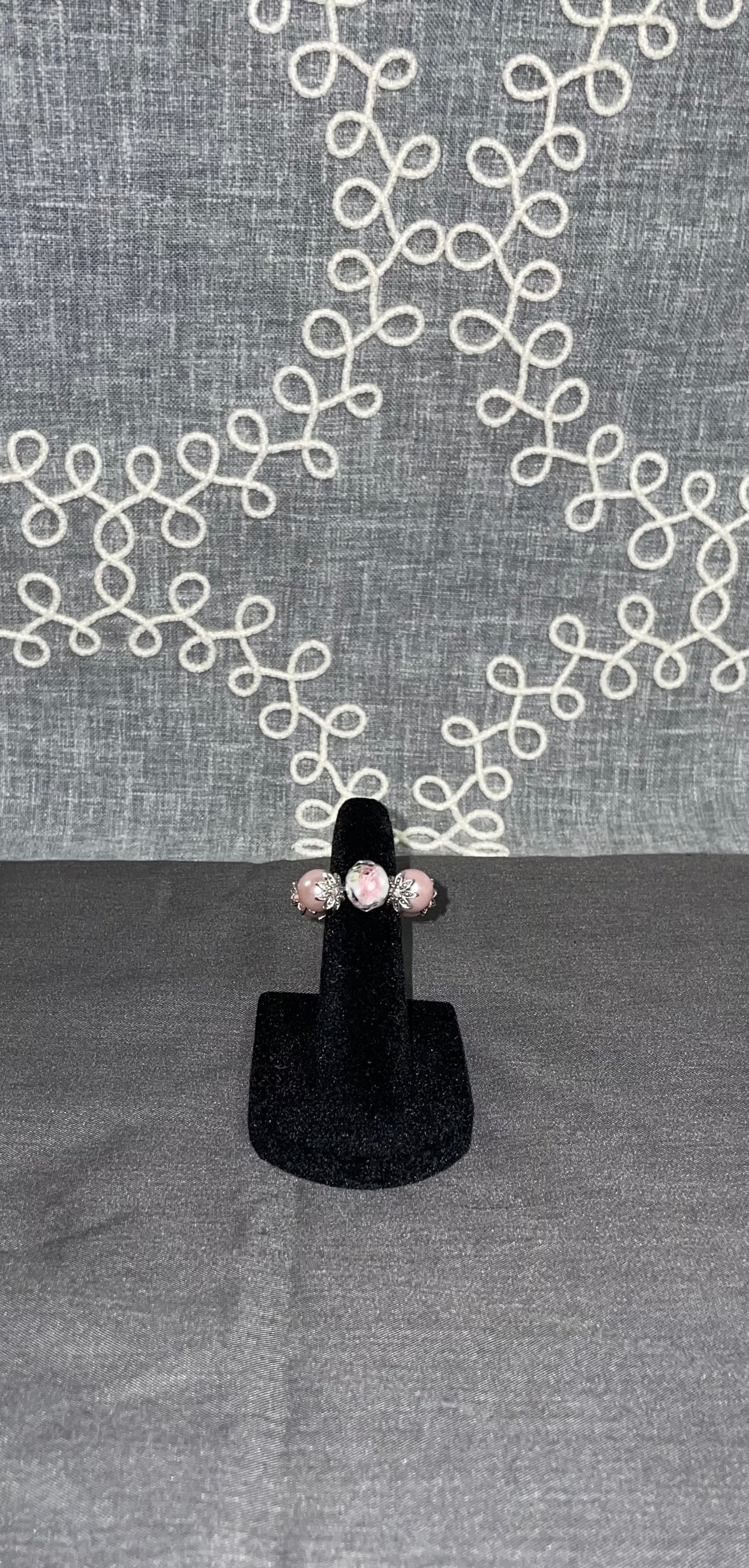 Floral Grace Beaded Ring