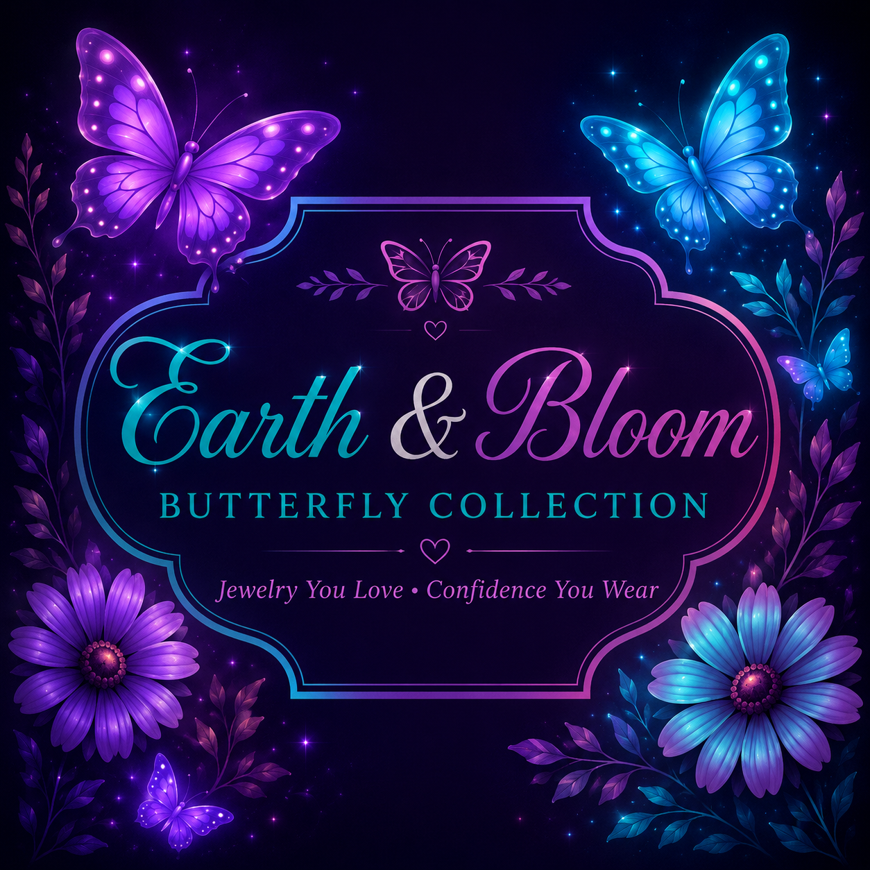 Earth & Bloom Butterfly Collection — Leather Earrings