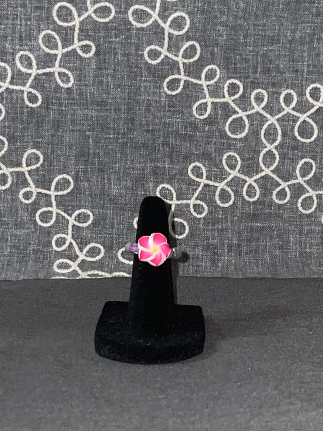 Pink Plumeria Bloom Ring