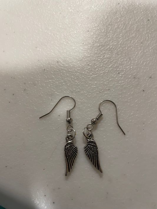 Angel Wing Dangle Earrings 🤍✨