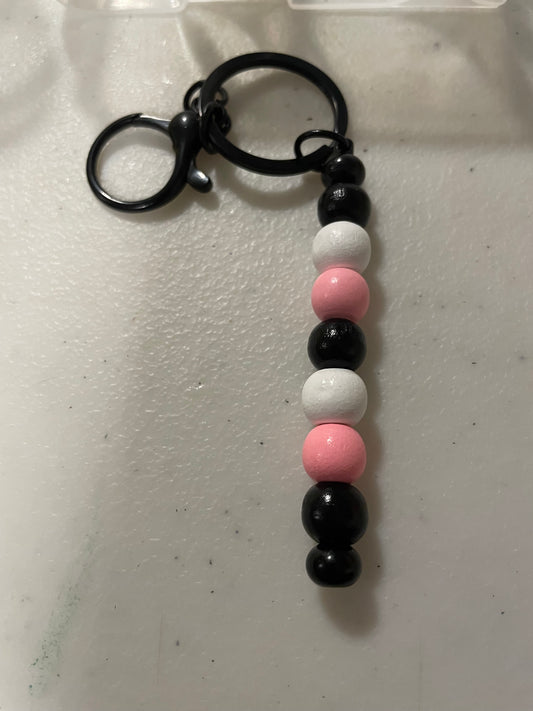 Blush Noir Signature Beaded Keychain 🖤✨