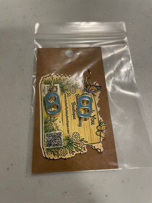 Blue Soda Tab Dangle Earrings