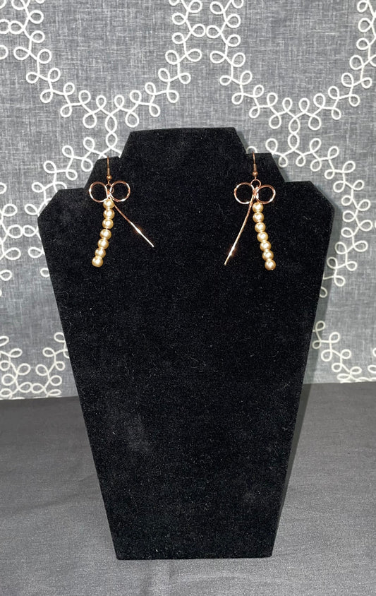 Pearl Grace Bow Earrings