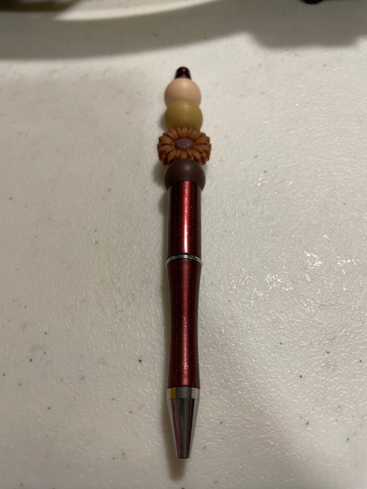 Autumn Daisy Beaded Pen