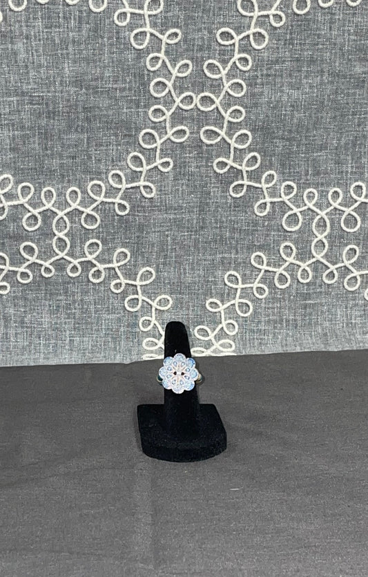 Whispering Snowflake Ring