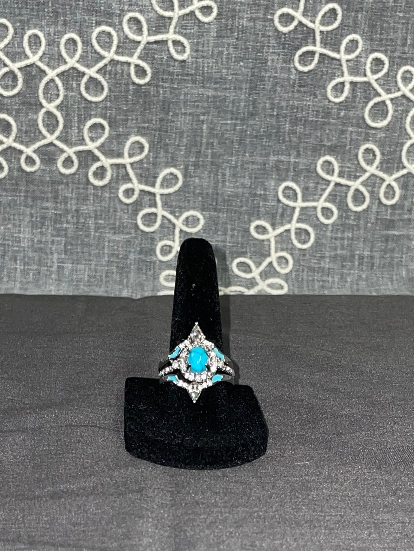 Southwestern Turquoise Ring - Size 8