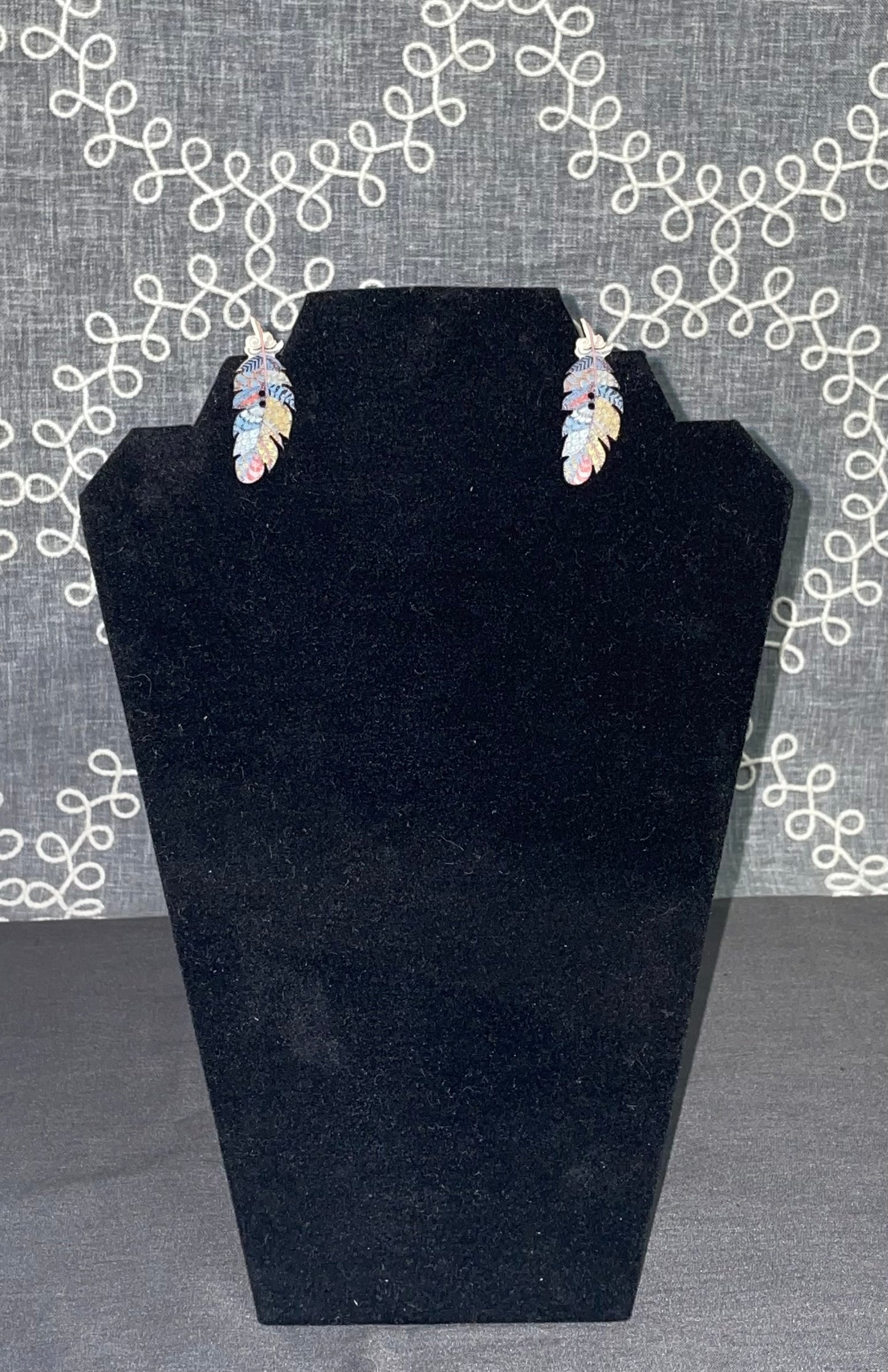 Pastel Prairie Feather Earrings