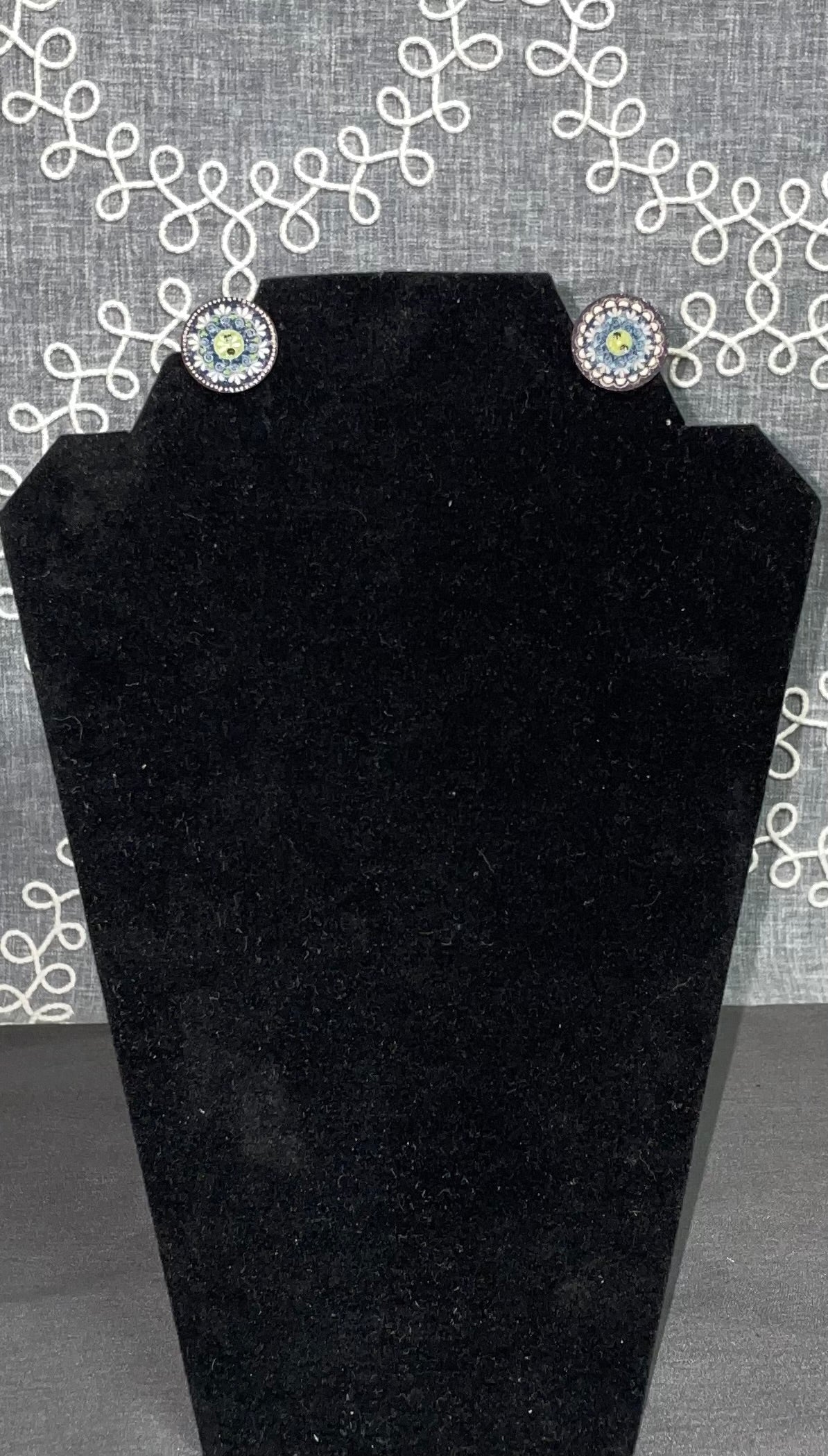 Turquoise Halo Earrings