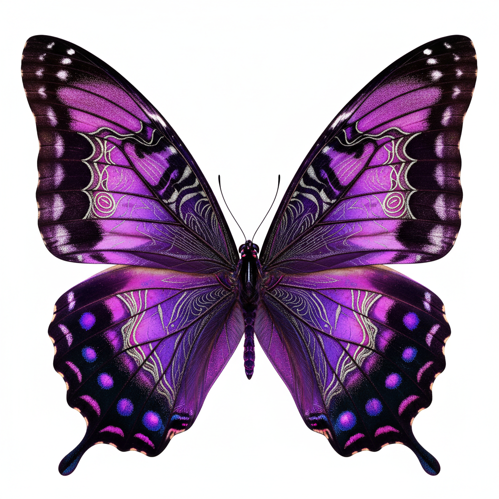 Realistic Purple Butterfly